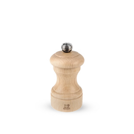 Peugeot Bistro zoutmolen naturel 10 cm – compacte houten zoutmolen voor op tafel in het restaurant