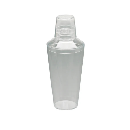 APS kunststof shaker transparant 3-delig 740 ml - onbreekbare cocktailshaker