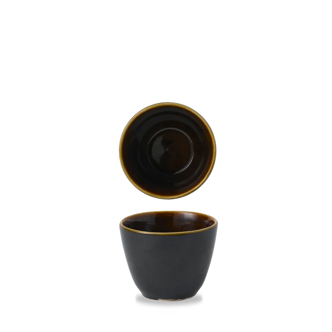 Churchill Nourish Black Onyx tweekleurige mok 295 ml – stapelbaar, breukvast stoneware servies voor bars