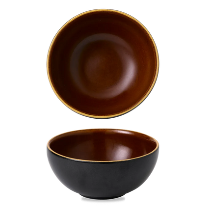 Churchill Nourish Tokyo Black diepe kom 768 ml – stapelbaar, breukvast stoneware servies voor buffetten