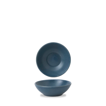 Nourish Oslo Blue Contour Shallow Bowl 177ml 12/box