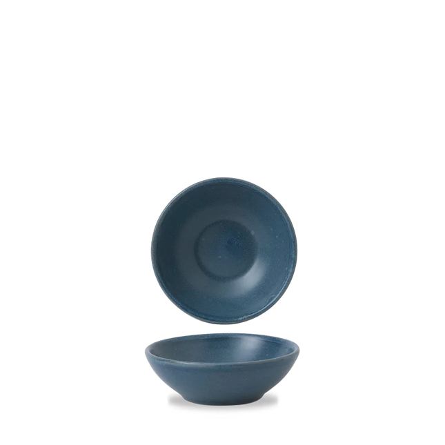 Nourish Oslo Blue Contour Shallow Bowl 177ml 12/box