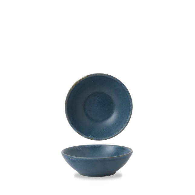 Nourish Oslo Blue Contour Shallow Bowl 266 ml 12/box