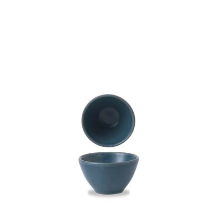 Churchill Nourish Oslo Blue dipschaaltje 59 ml – stapelbaar, breukvast stoneware servies voor banqueting