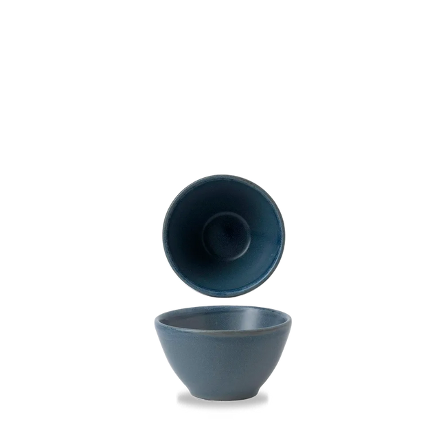 Churchill Nourish Oslo Blue dipschaaltje 118 ml – stapelbaar, breukvast stoneware servies voor restaurants