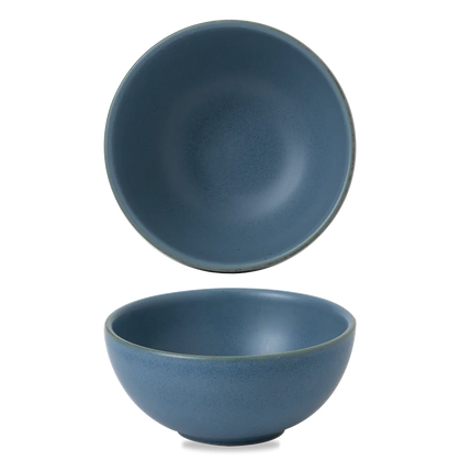 Churchill Nourish Oslo Blue diepe kom 768 ml – stapelbaar, breukvast stoneware servies voor cafés