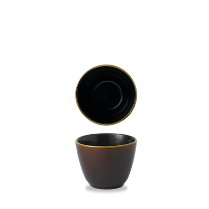 Nourish Cinnamon Brown Two Tone Contour Chip Mug 295 12/box