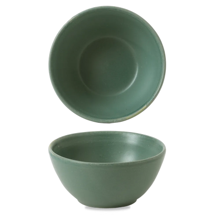 Churchill Nourish Andorra Green snackkom 13x6,3 cm – stapelbaar, breukvast stoneware servies voor bistro's