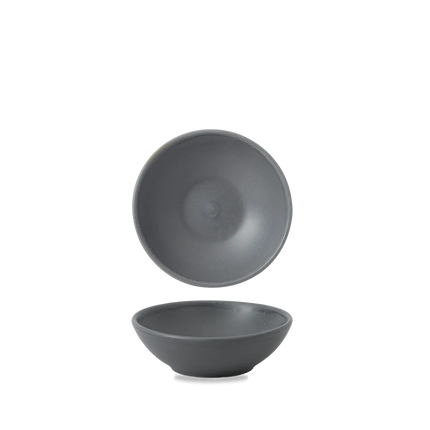 Churchill Nourish Seattle Grey ondiepe kom 11,7x3,8 cm – stapelbaar, breukvast stoneware servies voor horeca