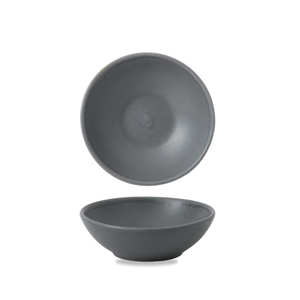 Nourish Seattle Grey Contour Shallow Bowl 13*4.2 cm 12/box