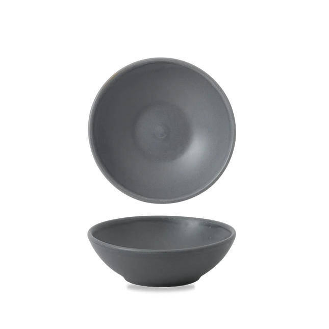 Nourish Seattle Grey Contour Shallow Bowl 13*4,2 cm 12/box