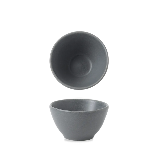 Churchill Nourish Seattle Grey dipschaaltje 8,3x4,8 cm – stapelbaar, breukvast stoneware servies voor bistro's