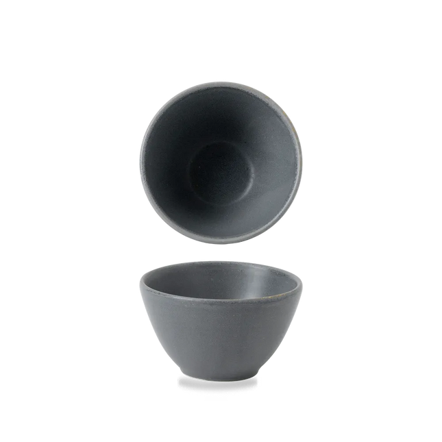 Churchill Nourish Seattle Grey diepe kom 10,2x5,9 cm – stapelbaar, breukvast stoneware servies voor brasseries