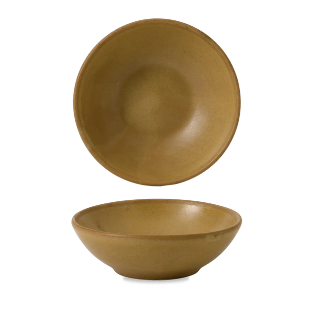 Nourish Petra Sand Contour Shallow Bowl11.7x3.8cm 12/box