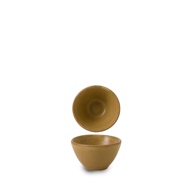 Churchill Nourish Petra Sand dipschaaltje 6,9x4 cm – stapelbaar, breukvast stoneware servies voor hotels