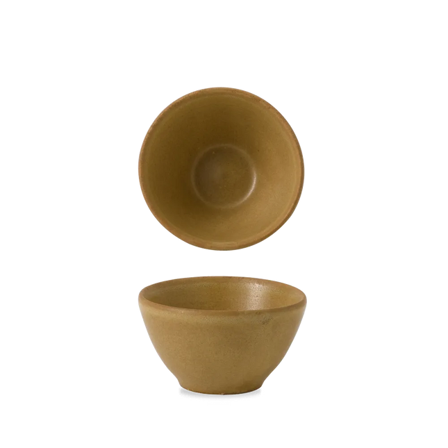 Churchill Nourish Petra Sand dipschaaltje 8,3x4,8 cm – stapelbaar, breukvast stoneware servies voor cafés
