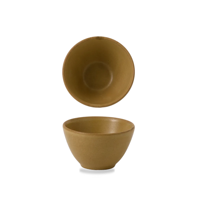Churchill Nourish Petra Sand diepe kom 10,2x5,9 cm – stapelbaar, breukvast stoneware servies voor bars