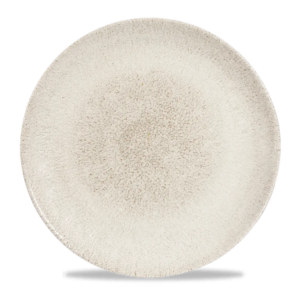 Churchill Raku Agate Grey randloos coupebord 29cm – reactief geglazuurd stoneware voor horeca
