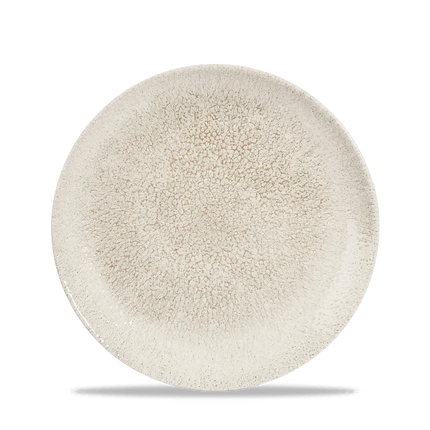 Churchill Raku Agate Grey randloos coupebord 22cm – reactief geglazuurd stoneware voor bistro's
