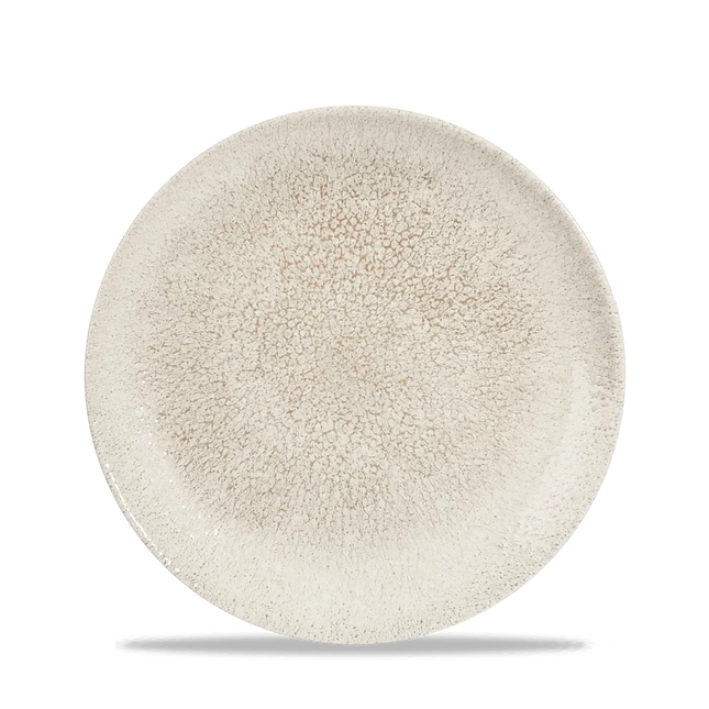 Churchill Raku Agate Grey randloos coupebord 22cm – reactief geglazuurd stoneware voor bistro's