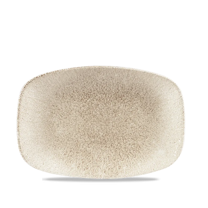Churchill Raku Agate Grey ovaal chef's bord 23.7x15.7cm – reactief geglazuurd stoneware voor brasseries