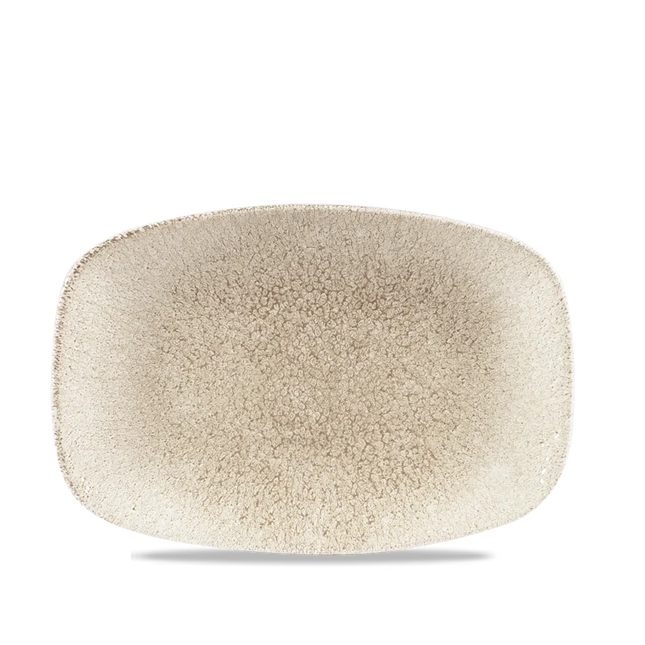 Churchill Raku Agate Grey ovaal chef's bord 23.7x15.7cm – reactief geglazuurd stoneware voor brasseries
