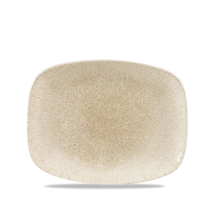 Churchill Raku Agate Grey ovaal chef's bord 26.1x20.3cm – reactief geglazuurd stoneware voor lunchrooms