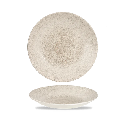 Churchill Raku Agate Grey diep coupebord 21.7cm – reactief geglazuurd stoneware voor cafés