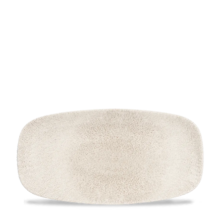 Churchill Raku Agate Grey ovaal chef's bord 29.8x15.3cm – reactief geglazuurd stoneware voor buffetten
