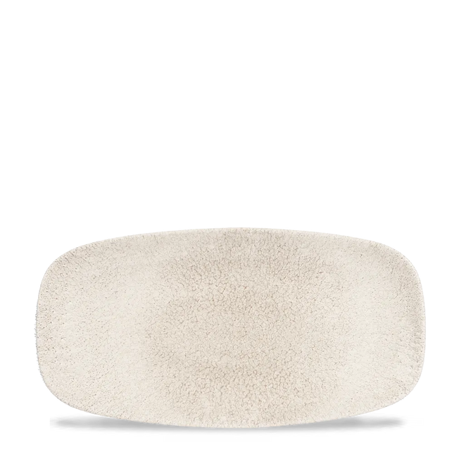 Churchill Raku Agate Grey ovaal chef's bord 29.8x15.3cm – reactief geglazuurd stoneware voor buffetten