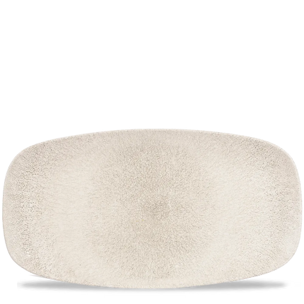 Churchill Raku Agate Grey ovaal chef's bord 35.5x18.9cm – reactief geglazuurd stoneware voor fine dining