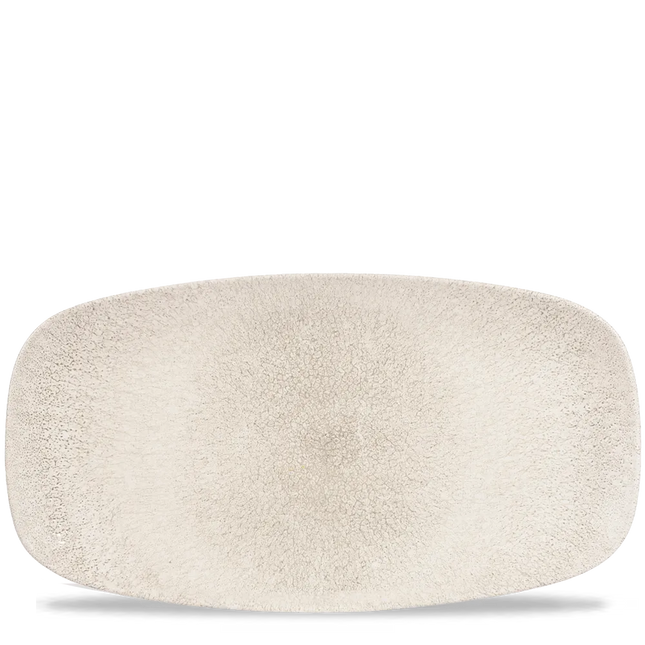 Churchill Raku Agate Grey ovaal chef's bord 35.5x18.9cm – reactief geglazuurd stoneware voor fine dining