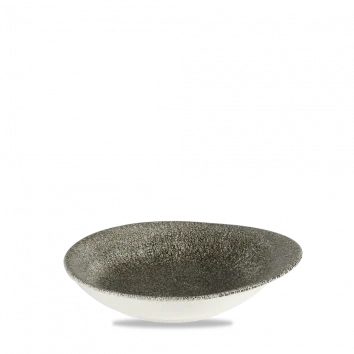 Churchill Raku Quartz Black rond schaaltje 18.5x16.8cm – reactief geglazuurd stoneware voor buffetten