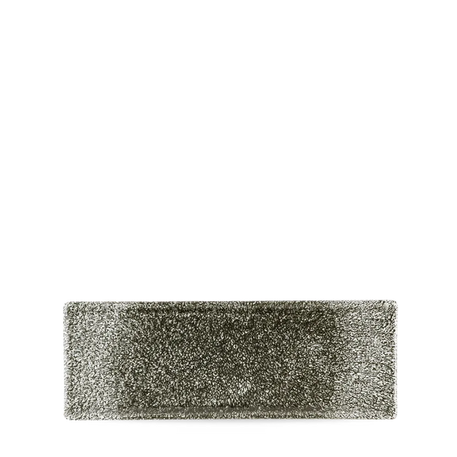 Raku Quartz Black Oblong Plate 25X9cm 6/box