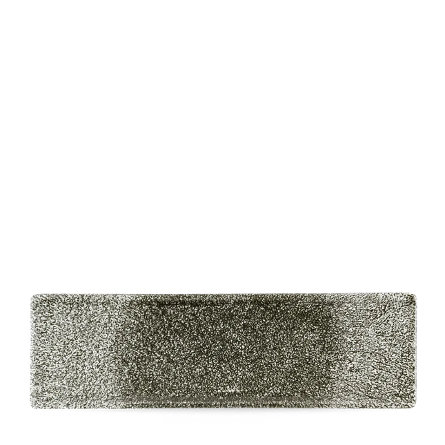 Churchill Raku Quartz Black ovaal bord 30x9 cm – langwerpig zwart bord voor restaurants