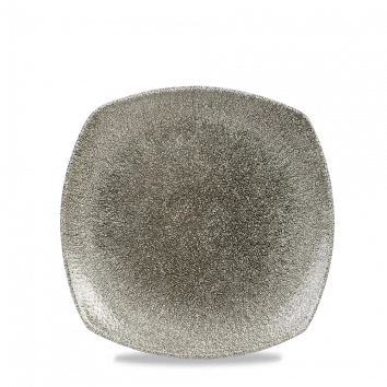 Churchill Raku Quartz Black vierkant bord 22cm – reactief geglazuurd stoneware voor lunchrooms
