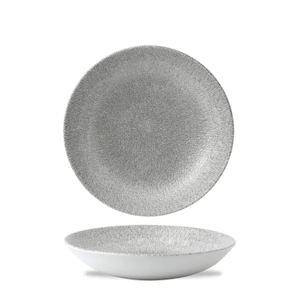 Raku Jasper Grey Evolve Coupe Bowl 18cm 12/box