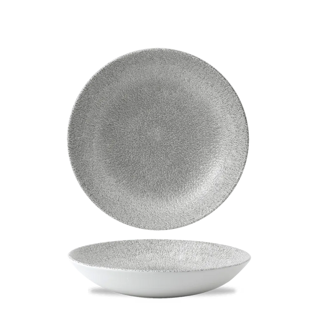 Raku Jasper Grey Evolve Coupe Bowl 18cm 12/box