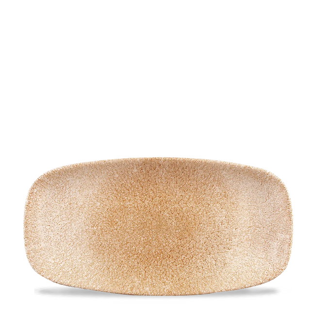 Raku Garnet Orange Chefs Oblong Plate 29.8 x 15.3cm 12/box