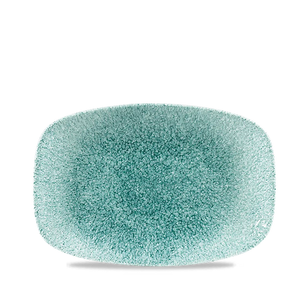 Churchill Raku Jade Green ovaal chef's bord 23.7x15.7cm – reactief geglazuurd stoneware voor lunchrooms