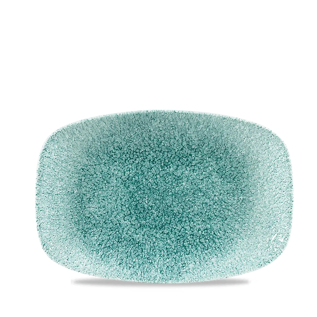 Churchill Raku Jade Green ovaal chef's bord 23.7x15.7cm – reactief geglazuurd stoneware voor lunchrooms
