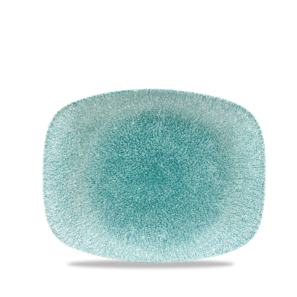 Churchill Raku Jade Green ovaal chef's bord 26.1x20.2cm – reactief geglazuurd stoneware voor banqueting