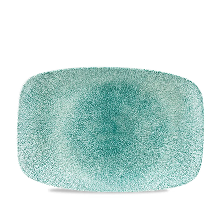Churchill Raku Jade Green ovaal chef's bord 30x19.9cm – reactief geglazuurd stoneware voor restaurants