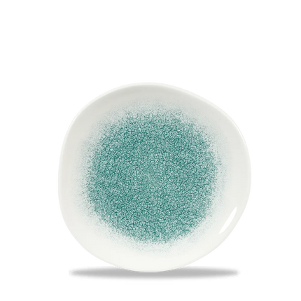 Raku Jade Green Round Trace Plate 18.6cm 12/box