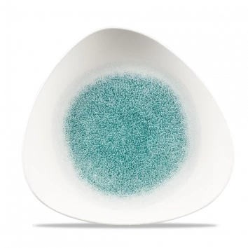 Churchill Raku Jade Green lotusvorm bord 25cm – reactief geglazuurd stoneware voor bistro's