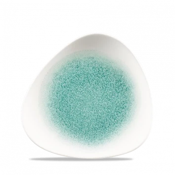Churchill Raku Jade Green lotusvorm bord 18cm – reactief geglazuurd stoneware voor lunchrooms