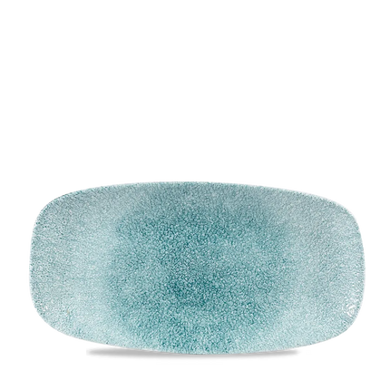 Churchill Raku Jade Green ovaal chef's bord 29.8x15.3cm – reactief geglazuurd stoneware voor cafés