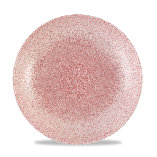 Churchill Raku Pink Quartz coupe bord Ø 26 cm – roze getextureerd bord voor fine dining