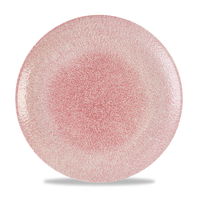 Churchill Raku Pink Quartz coupe bord Ø 28,8 cm – groot roze reactief glazuur bord voor horeca