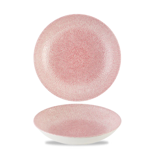 Churchill Raku Pink Quartz coupe kom Ø 18,2 cm – roze structuurkom voor restaurants